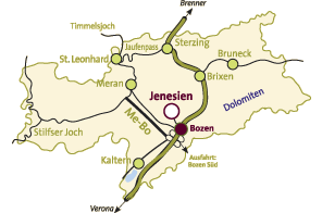 Anfahrt Jenesien